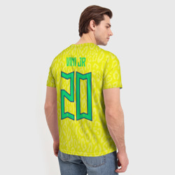Мужская футболка 3D Винисиус Жуниор ЧМ 2022 сборная Бразилии домашняя - фото 2