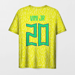 Мужская футболка 3D Винисиус Жуниор ЧМ 2022 сборная Бразилии домашняя