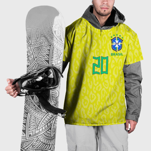 Накидка на куртку 3D Винисиус Жуниор ЧМ 2022 сборная Бразилии домашняя, цвет 3D печать