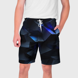 Мужские шорты 3D Синие и черные кубы