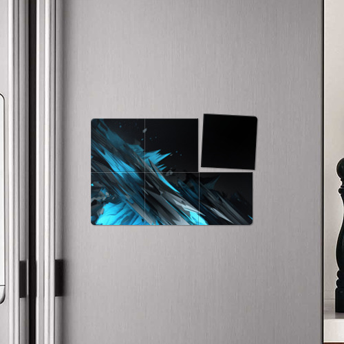 Магнитный плакат 3Х2 Абстрактные синие брызги - фото 4