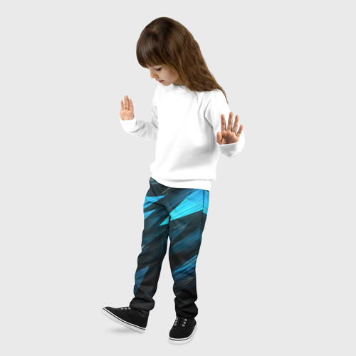 Детские брюки 3D Black blue style, цвет 3D печать - фото 3