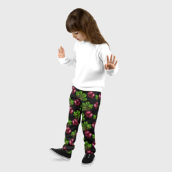 Детские брюки 3D Свекла на черном - паттерн - фото 2