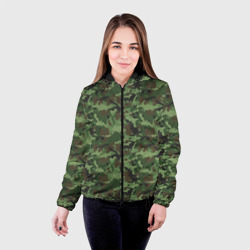 Женская куртка 3D Камуфляж зелёный - фото 2