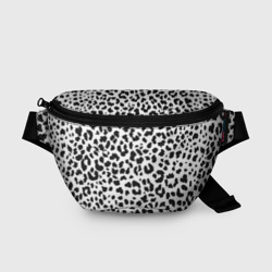 Поясная сумка 3D Черные леопардовые пятна