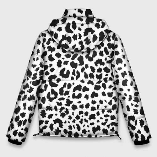 Мужская зимняя куртка 3D Черные леопардовые пятна, цвет черный - фото 2