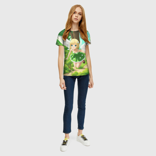 Женская футболка 3D Лесная феечка, цвет 3D печать - фото 5