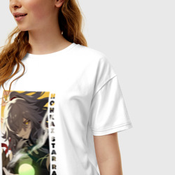 Женская футболка хлопок Oversize Взгляд Цзин Юаня - фото 2