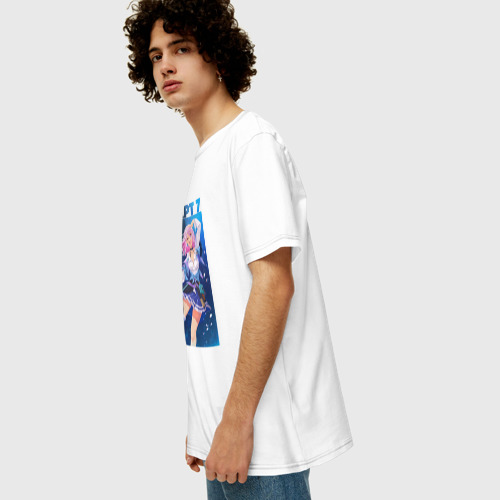 Мужская футболка хлопок Oversize с принтом Март 7 в космосе, вид сбоку #3