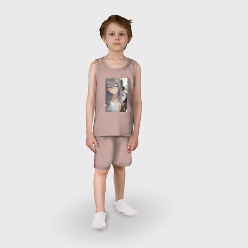 Детская пижама с шортами хлопок Первопроходец за стеклом, цвет пыльно-розовый - фото 3