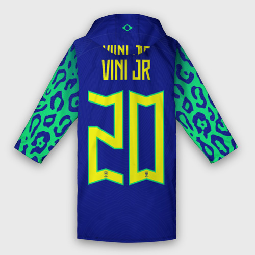 Мужской дождевик 3D Винисиус Жуниор ЧМ 2022 сборная Бразилии гостевая, цвет белый - фото 2