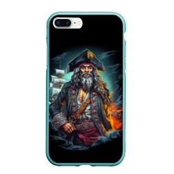 Чехол для iPhone 7Plus/8 Plus матовый Пират и корабль