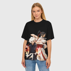 Женская футболка oversize 3D Габимару и Сагири - фото 2