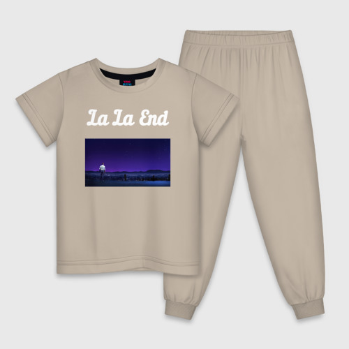 Детская пижама хлопок La La End, цвет миндальный