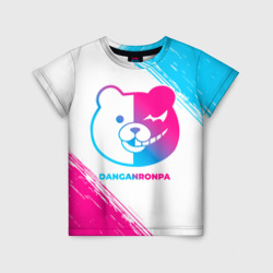 Детская футболка 3D Danganronpa neon gradient style