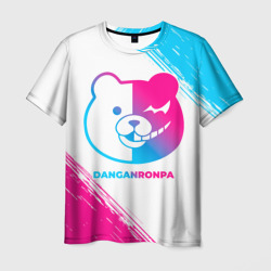 Мужская футболка 3D Danganronpa neon gradient style