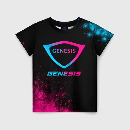 Детская футболка 3D Genesis - neon gradient, цвет 3D печать