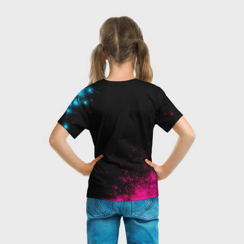 Детская футболка 3D Genesis - neon gradient, цвет 3D печать - фото 6