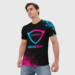 Мужская футболка 3D Genesis - neon gradient - фото 2