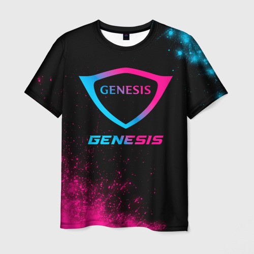 Мужская футболка 3D Genesis - neon gradient, цвет 3D печать