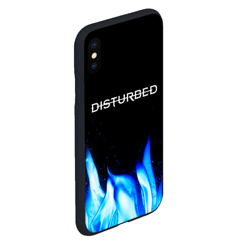 Чехол для iPhone XS Max матовый Disturbed blue fire - фото 3