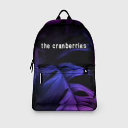 Рюкзак с принтом The Cranberries neon monstera для любого человека, вид спереди №3. Цвет основы: белый