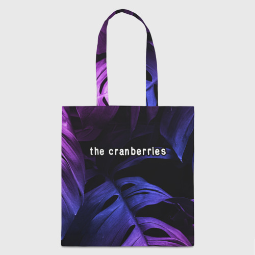 Шоппер 3D с принтом The Cranberries neon monstera, вид спереди #2