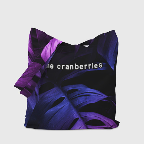 Шоппер 3D с принтом The Cranberries neon monstera, вид сбоку #3