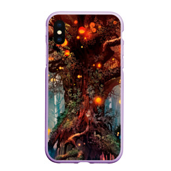 Чехол для iPhone XS Max матовый Сказочное дерево