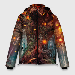 Мужская зимняя куртка 3D Сказочное дерево