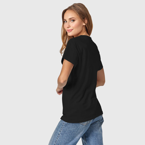 Светящаяся женская футболка Неоновый кот, цвет черный - фото 5