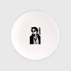 Тарелка Johnny Depp - bw силуэт