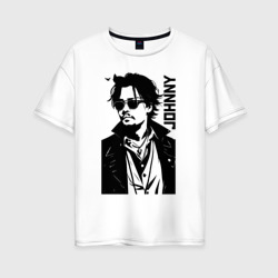 Женская футболка хлопок Oversize Johnny Depp - graphics