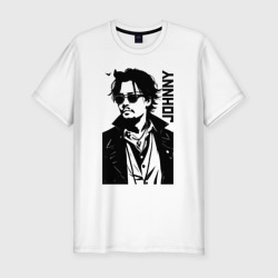 Мужская футболка хлопок Slim Johnny Depp - graphics