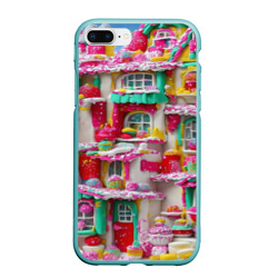 Чехол для iPhone 7Plus/8 Plus матовый Домики из сладостей