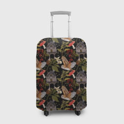 Чехол для чемодана 3D Избушки и сипухи