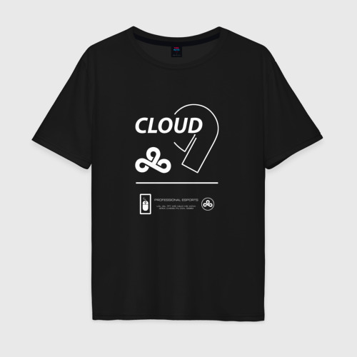 Мужская футболка хлопок Oversize Cloud9 - Summer, цвет черный
