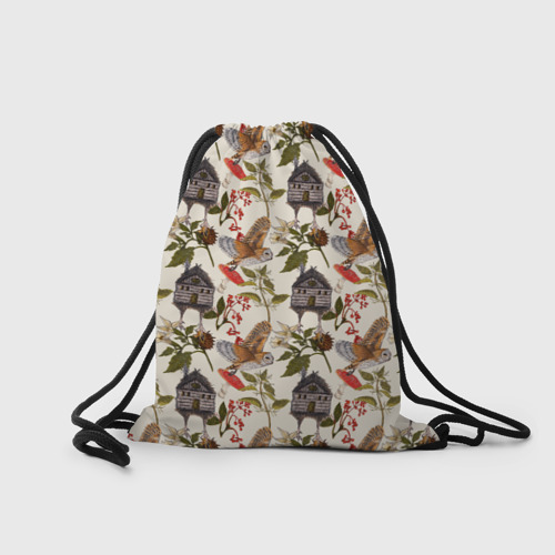 Рюкзак-мешок 3D Избушки и совы сипухи - фото 2