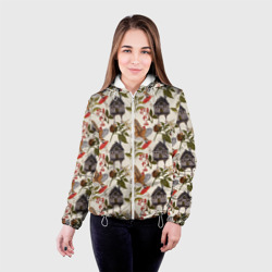 Женская куртка 3D Избушки и совы сипухи - фото 2