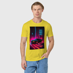 Мужская футболка хлопок Kitt Auto - неон - фото 2