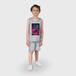 Детская пижама с шортами хлопок Kitt Auto - неон - фото 2