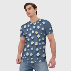 Мужская футболка 3D Ромашки объемные - фото 2