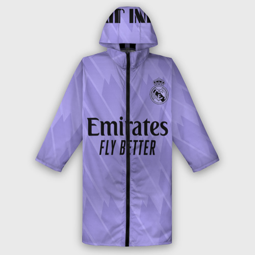 Женский дождевик 3D Винисиус Жуниор Реал Мадрид форма 22-23 гостевая, цвет белый