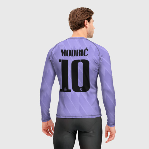 Мужской рашгард 3D Лука Модрич Реал Мадрид форма 22-23 гостевая, цвет 3D печать - фото 4
