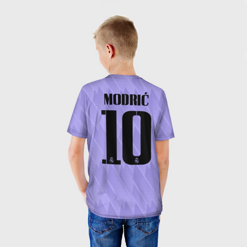 Детская футболка 3D Лука Модрич Реал Мадрид форма 22-23 гостевая, цвет 3D печать - фото 4