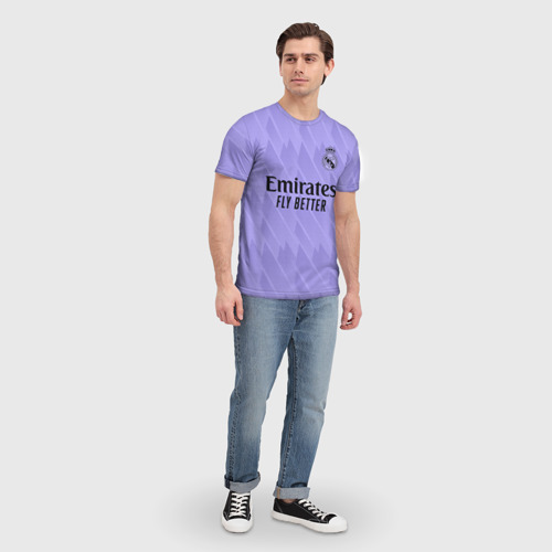 Мужская футболка 3D Лука Модрич Реал Мадрид форма 22-23 гостевая, цвет 3D печать - фото 5