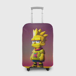 Чехол для чемодана 3D Барт Симпсон - нейросеть