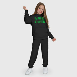 Детский костюм с толстовкой хлопок Серо-зеленый game over - фото 2