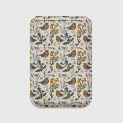 Картхолдер Magsafe магнитный Птицы малиновки и зверобой