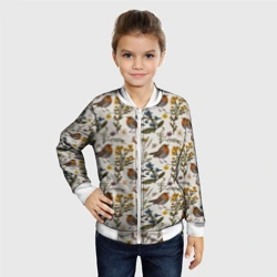 Детский бомбер 3D Птицы малиновки и зверобой - фото 2